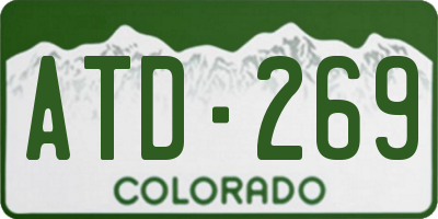 CO license plate ATD269