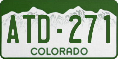 CO license plate ATD271