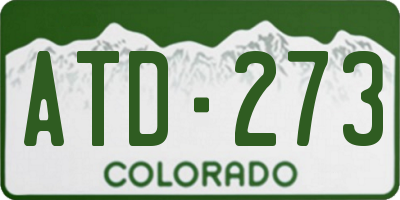 CO license plate ATD273