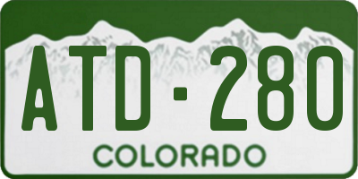 CO license plate ATD280