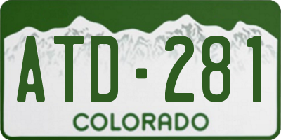 CO license plate ATD281