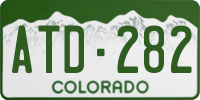 CO license plate ATD282