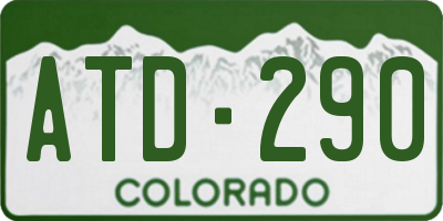 CO license plate ATD290