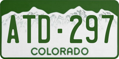 CO license plate ATD297