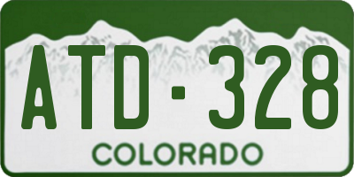 CO license plate ATD328
