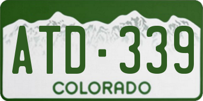 CO license plate ATD339