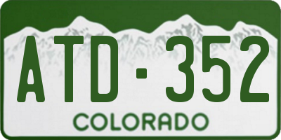 CO license plate ATD352