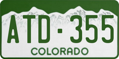 CO license plate ATD355
