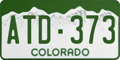 CO license plate ATD373