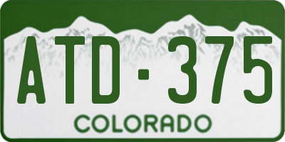 CO license plate ATD375