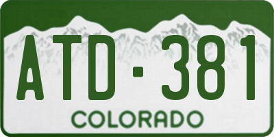 CO license plate ATD381