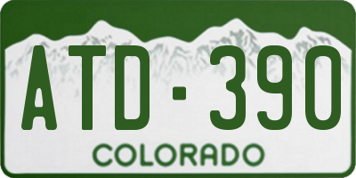 CO license plate ATD390