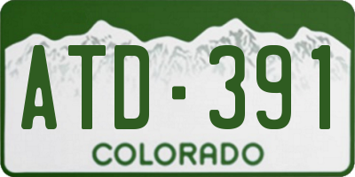 CO license plate ATD391