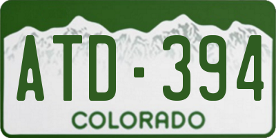 CO license plate ATD394