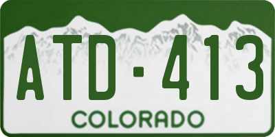 CO license plate ATD413