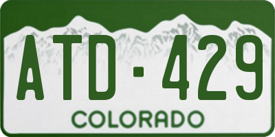 CO license plate ATD429