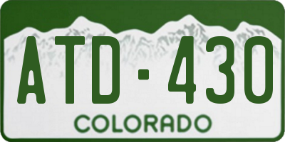 CO license plate ATD430
