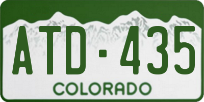 CO license plate ATD435