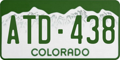 CO license plate ATD438