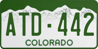 CO license plate ATD442