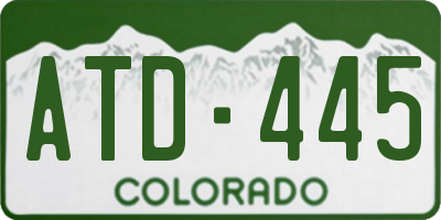 CO license plate ATD445