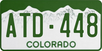 CO license plate ATD448