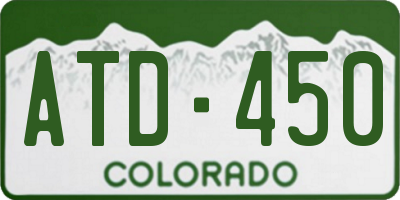 CO license plate ATD450