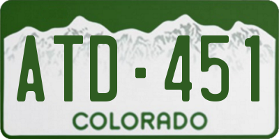CO license plate ATD451