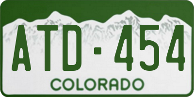 CO license plate ATD454