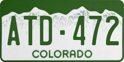 CO license plate ATD472