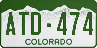 CO license plate ATD474