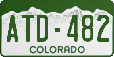 CO license plate ATD482