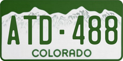 CO license plate ATD488