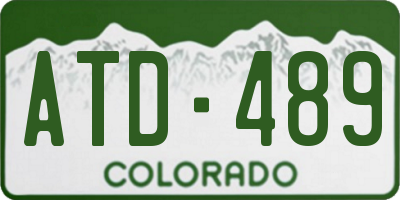 CO license plate ATD489