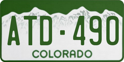 CO license plate ATD490