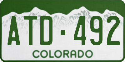 CO license plate ATD492