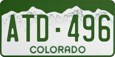 CO license plate ATD496