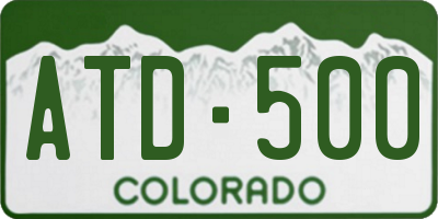 CO license plate ATD500