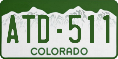 CO license plate ATD511
