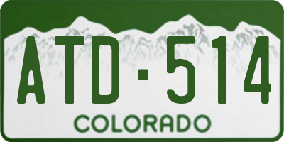 CO license plate ATD514