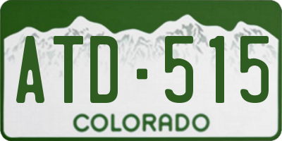 CO license plate ATD515