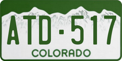 CO license plate ATD517