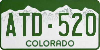 CO license plate ATD520