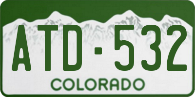 CO license plate ATD532