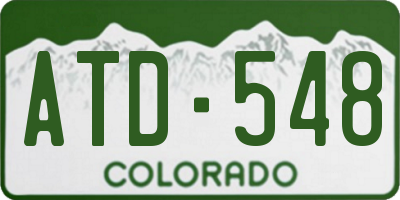CO license plate ATD548