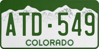 CO license plate ATD549