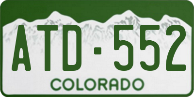 CO license plate ATD552
