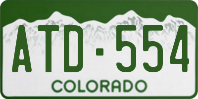 CO license plate ATD554