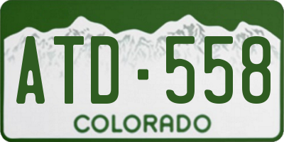 CO license plate ATD558