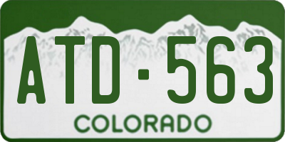 CO license plate ATD563